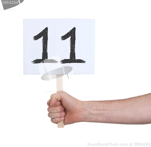 Image of Sign with a number, 11