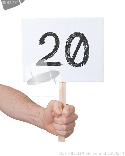 Image of Sign with a number, 20