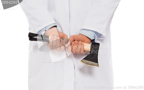 Image of Evil medic holding a small axe
