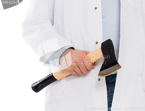 Image of Evil medic holding a small axe