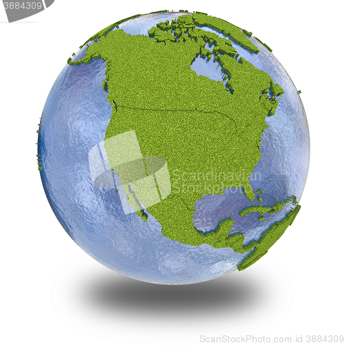 Image of North America on planet Earth