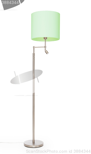 Image of Green floor lamp, isolated