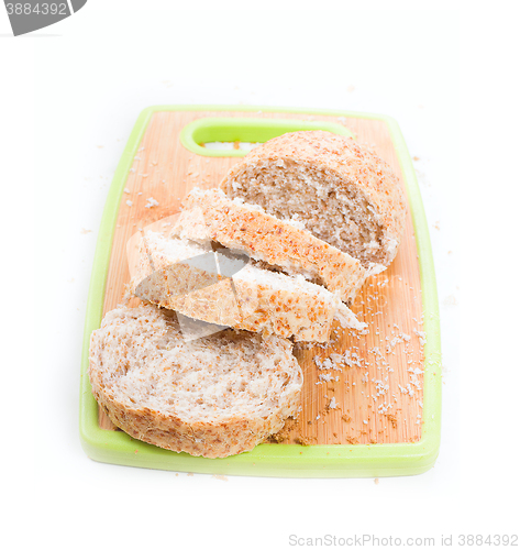 Image of bread  on cutting board