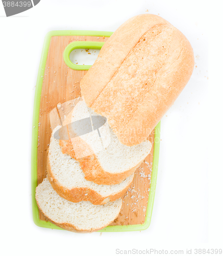 Image of bread  on cutting board