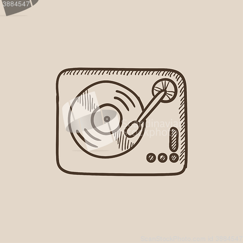 Image of Turntable sketch icon.