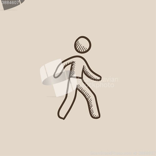 Image of Pedestrianism sketch icon.