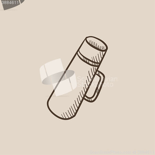 Image of Thermos sketch icon.