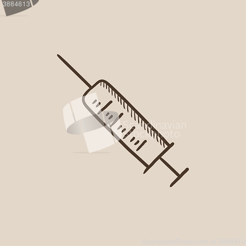 Image of Syringe sketch icon.