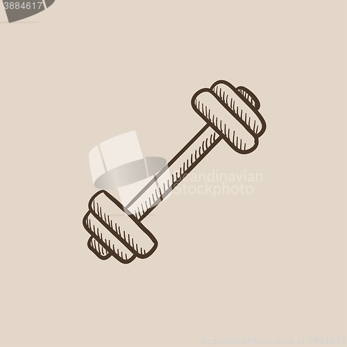 Image of Dumbbell sketch icon.