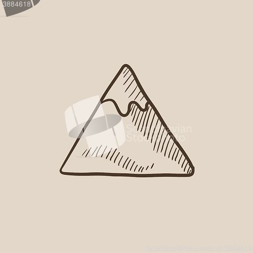 Image of Mountain sketch icon.