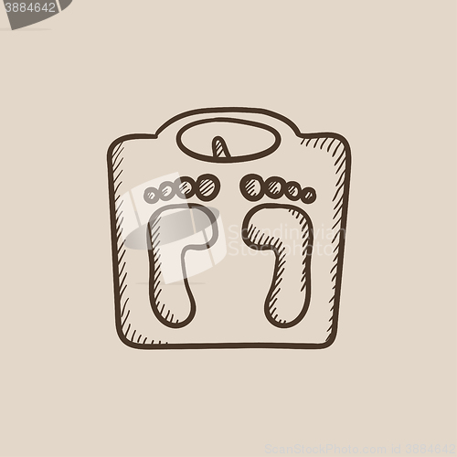 Image of Weighing scale sketch icon.