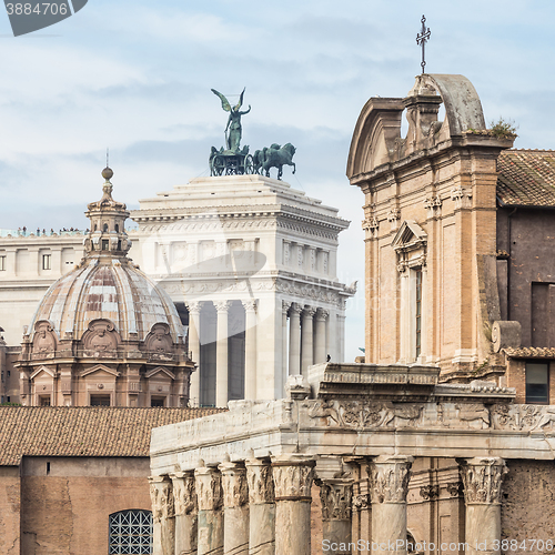 Image of Ruins of the Roman Forum in Rome, Italy. 