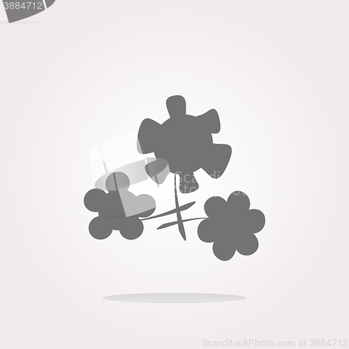 Image of vector Flower app web glossy icon button. Web Icon Art. Graphic Icon Drawing