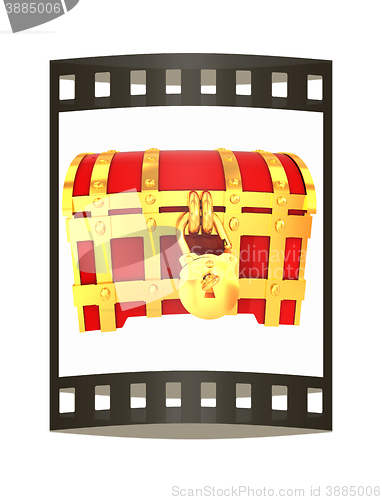 Image of cartoon chest. The film strip