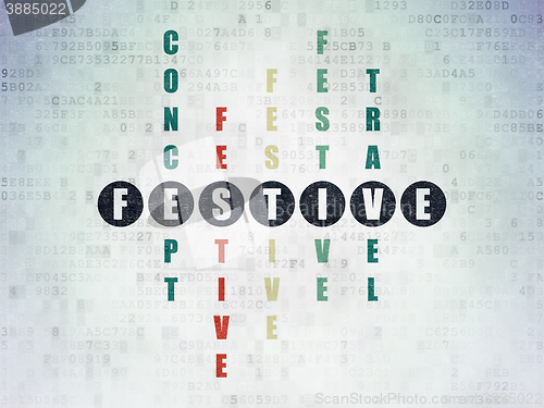 Image of Holiday concept: Festive in Crossword Puzzle