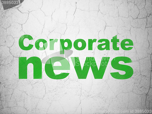 Image of News concept: Corporate News on wall background