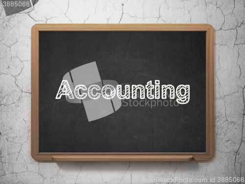 Image of Money concept: Accounting on chalkboard background
