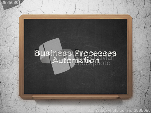 Image of Business concept: Business Processes Automation on chalkboard background