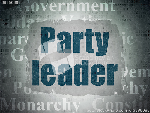 Image of Political concept: Party Leader on Digital Data Paper background