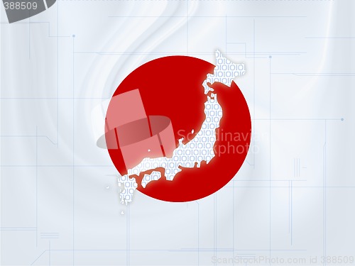 Image of Japan flag techno