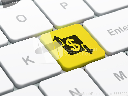Image of Business concept: Finance on computer keyboard background