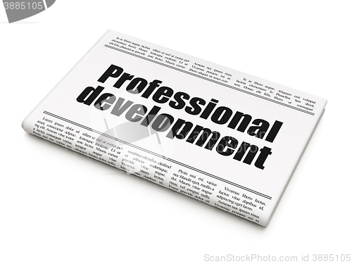 Image of Studying concept: newspaper headline Professional Development