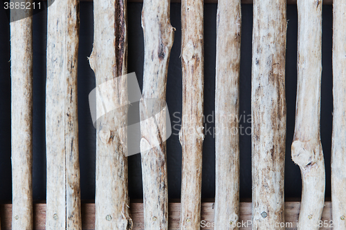 Image of fence or shutters of wooden sticks