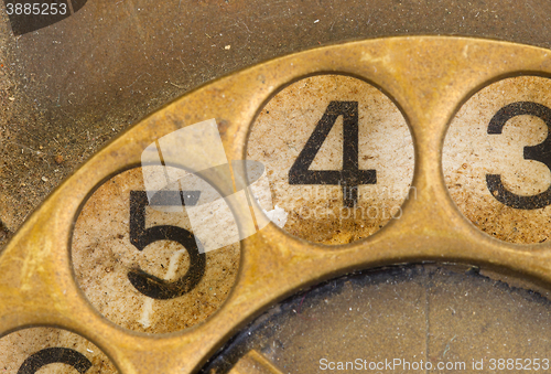 Image of Close up of Vintage phone dial - 4