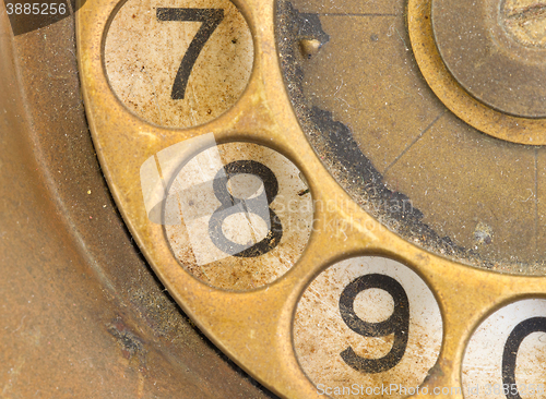 Image of Close up of Vintage phone dial - 8