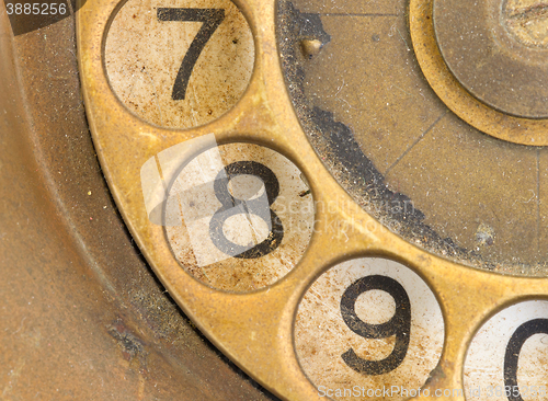 Image of Close up of Vintage phone dial - 8