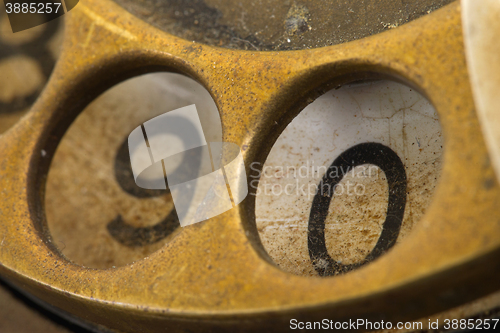 Image of Close up of Vintage phone dial - 0