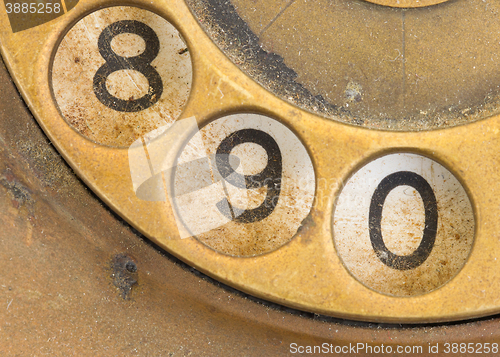 Image of Close up of Vintage phone dial - 9