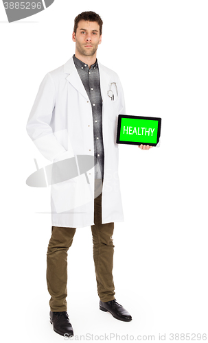 Image of Doctor holding tablet - Healthy