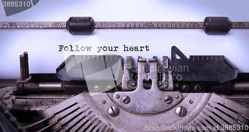 Image of Vintage typewriter - Follow your Heart message