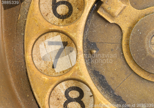 Image of Close up of Vintage phone dial - 7