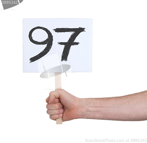 Image of Sign with a number, 97