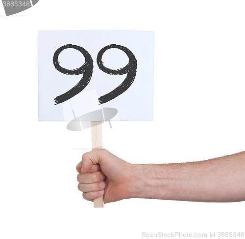 Image of Sign with a number, 99