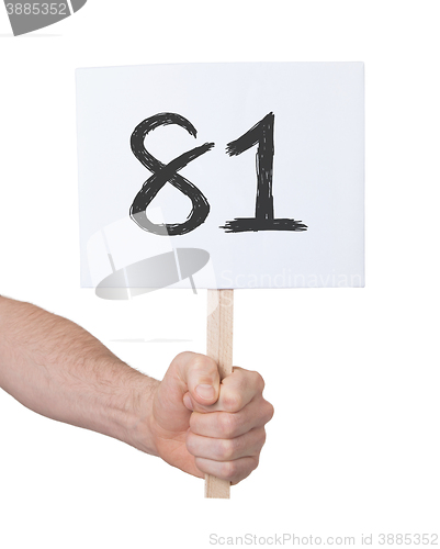 Image of Sign with a number, 81