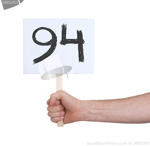 Image of Sign with a number, 94
