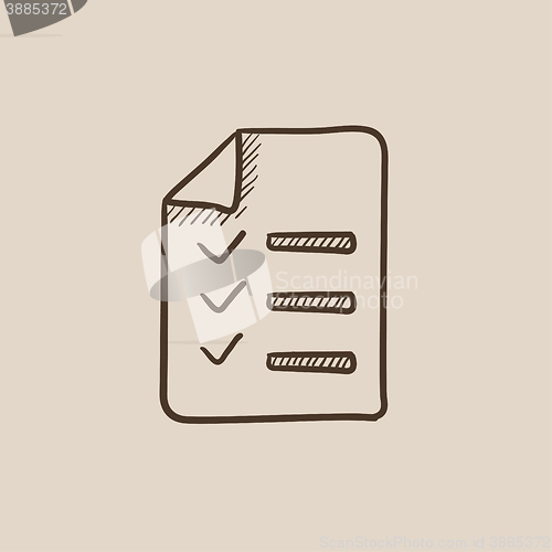 Image of Shopping list sketch icon.