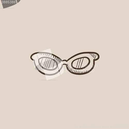 Image of Eyeglasses sketch icon.