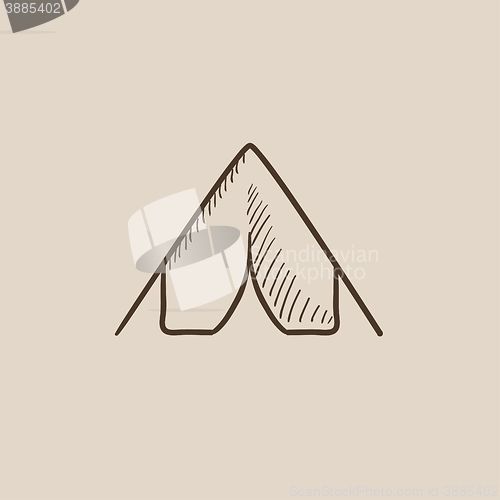 Image of Tent sketch icon.