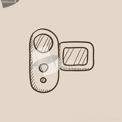 Image of Digital video camera sketch icon.