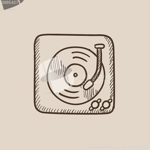 Image of Turntable sketch icon.