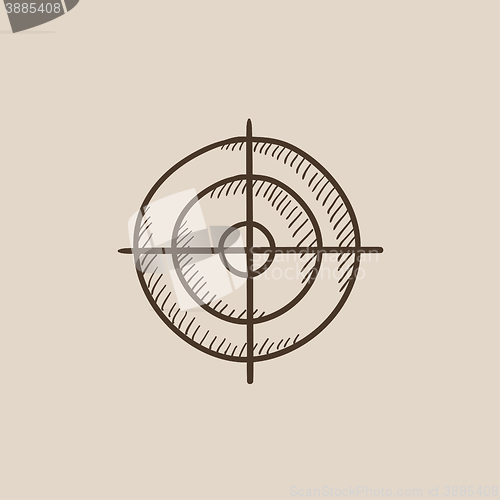 Image of Shooting target sketch icon.