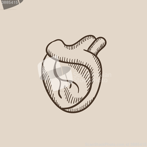 Image of Heart sketch icon.