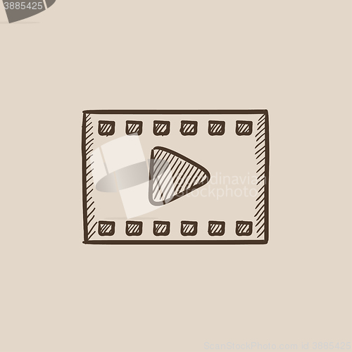 Image of Film frame sketch icon.
