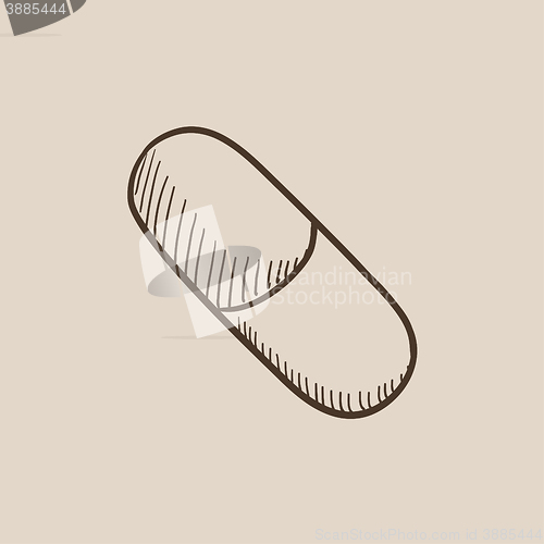 Image of Capsule pill sketch icon.