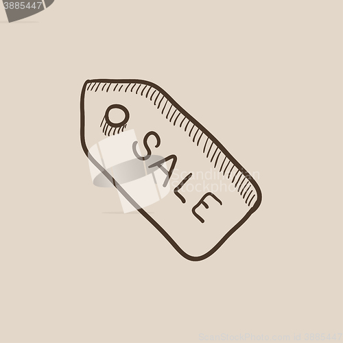 Image of Sale tag sketch icon.