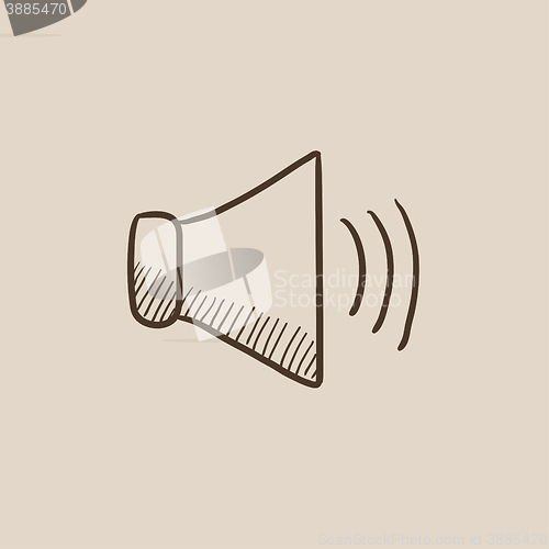 Image of Speaker volume sketch icon.